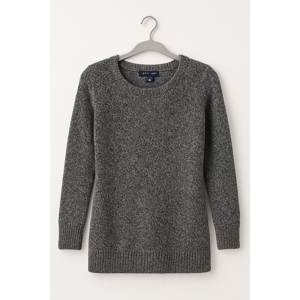 Lands’ End Gray Marled Knit Long Sleeve Sweater | Women’s XS